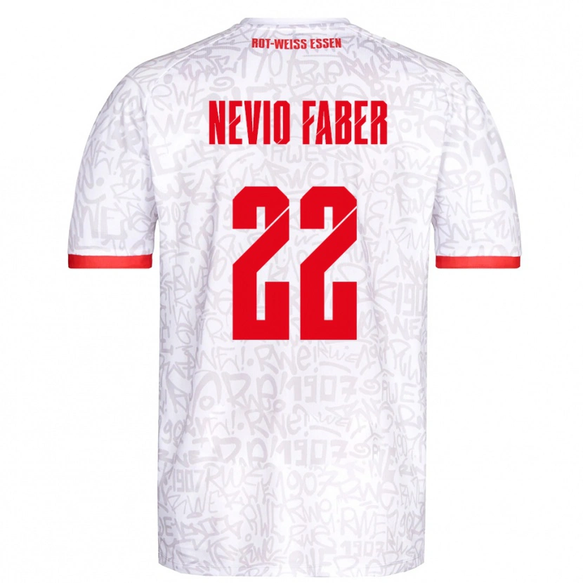Danxen Men Arne Nevio Faber #22 White Red Home Jersey 2025/26 T-Shirt