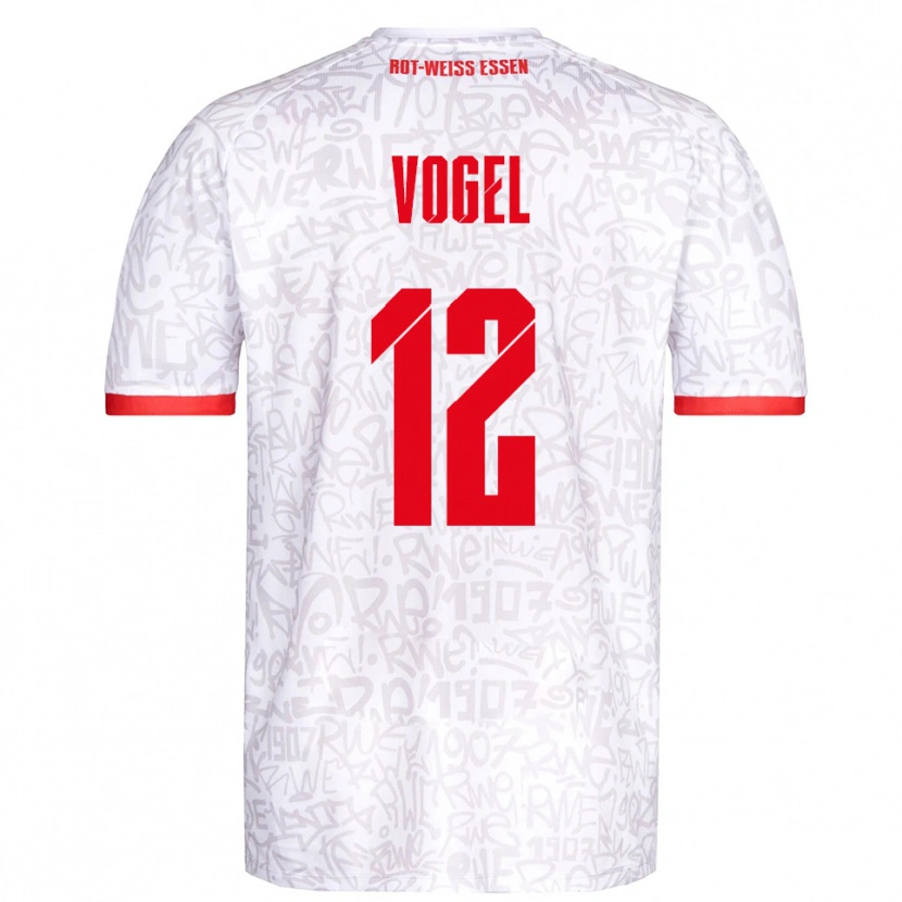 Danxen Men Colin Vogel #12 White Red Home Jersey 2025/26 T-Shirt