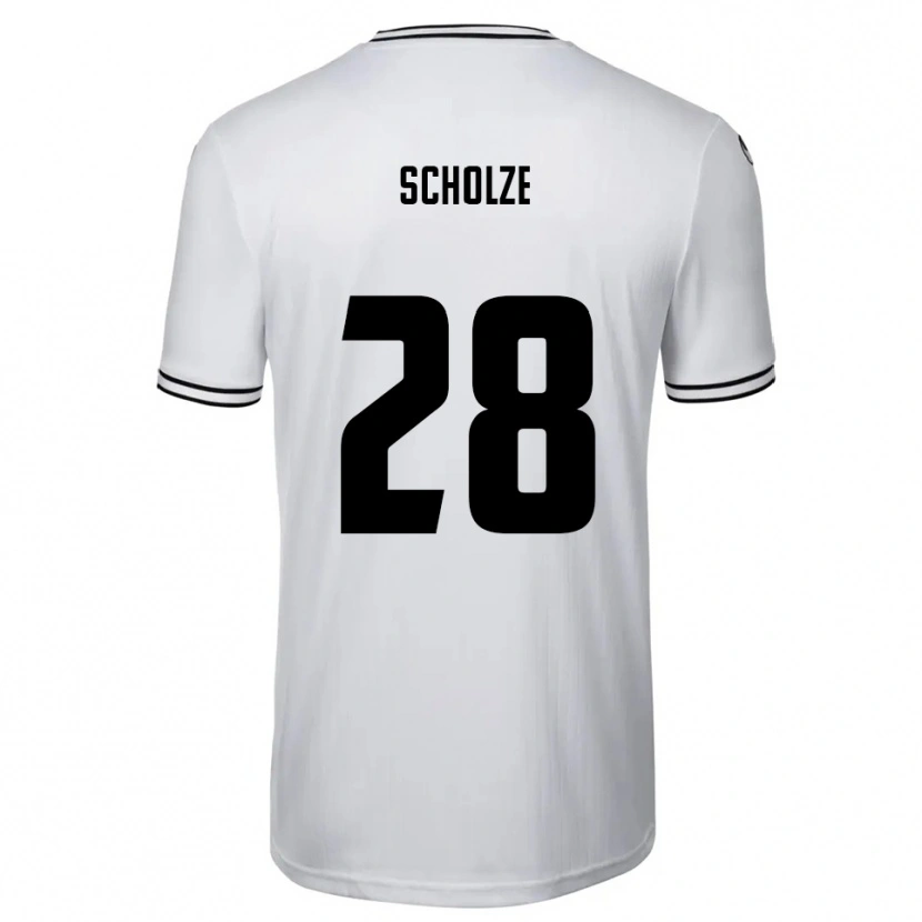 Danxen Men Max Scholze #28 White Black Home Jersey 2025/26 T-Shirt