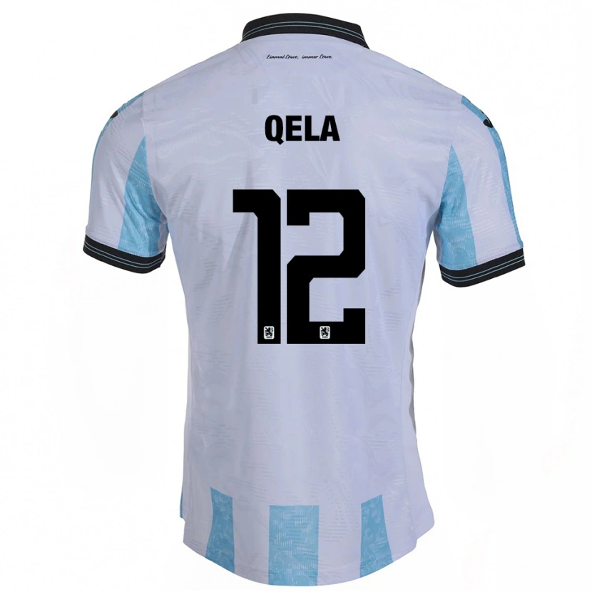 Danxen Men Miran Qela #12 White Sky Blue Home Jersey 2025/26 T-Shirt