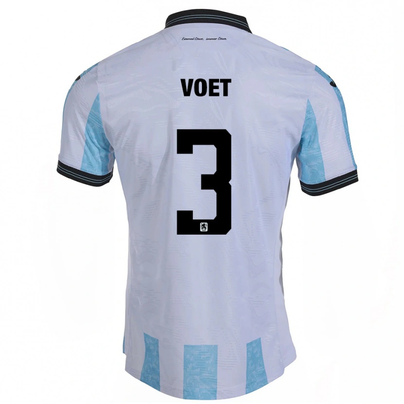 Danxen Men Siemen Voet #3 White Sky Blue Home Jersey 2025/26 T-Shirt