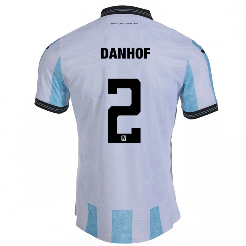 Danxen Men Tim Danhof #2 White Sky Blue Home Jersey 2025/26 T-Shirt
