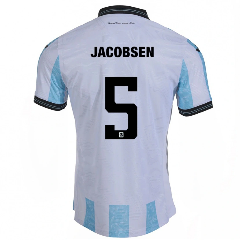 Danxen Men Thore Jacobsen #5 White Sky Blue Home Jersey 2025/26 T-Shirt