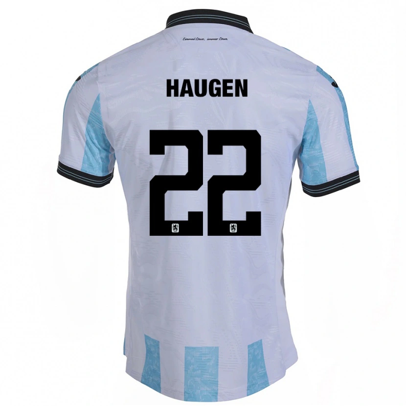 Danxen Men Sigurd Haugen #22 White Sky Blue Home Jersey 2025/26 T-Shirt