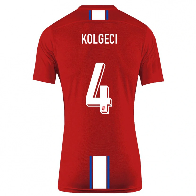 Danxen Men Besfort Kolgeci #4 Red White Home Jersey 2025/26 T-Shirt