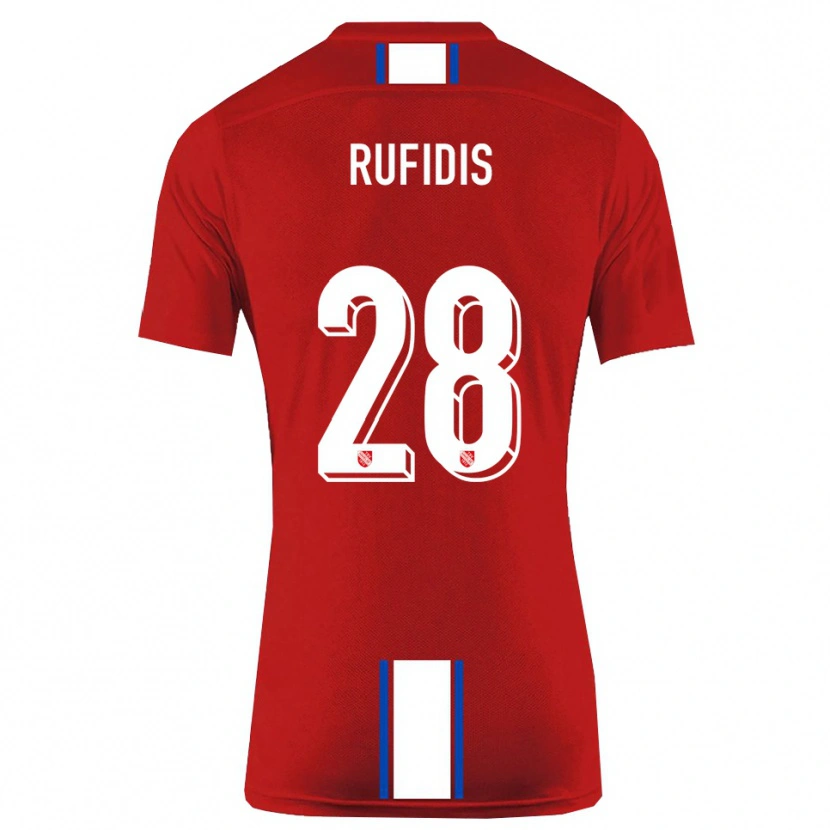 Danxen Men Julian Rufidis #28 Red White Home Jersey 2025/26 T-Shirt