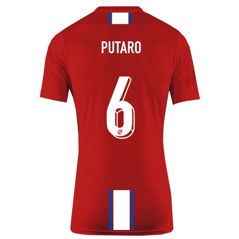 Danxen Men Luca Putaro #6 Red White Home Jersey 2025/26 T-Shirt