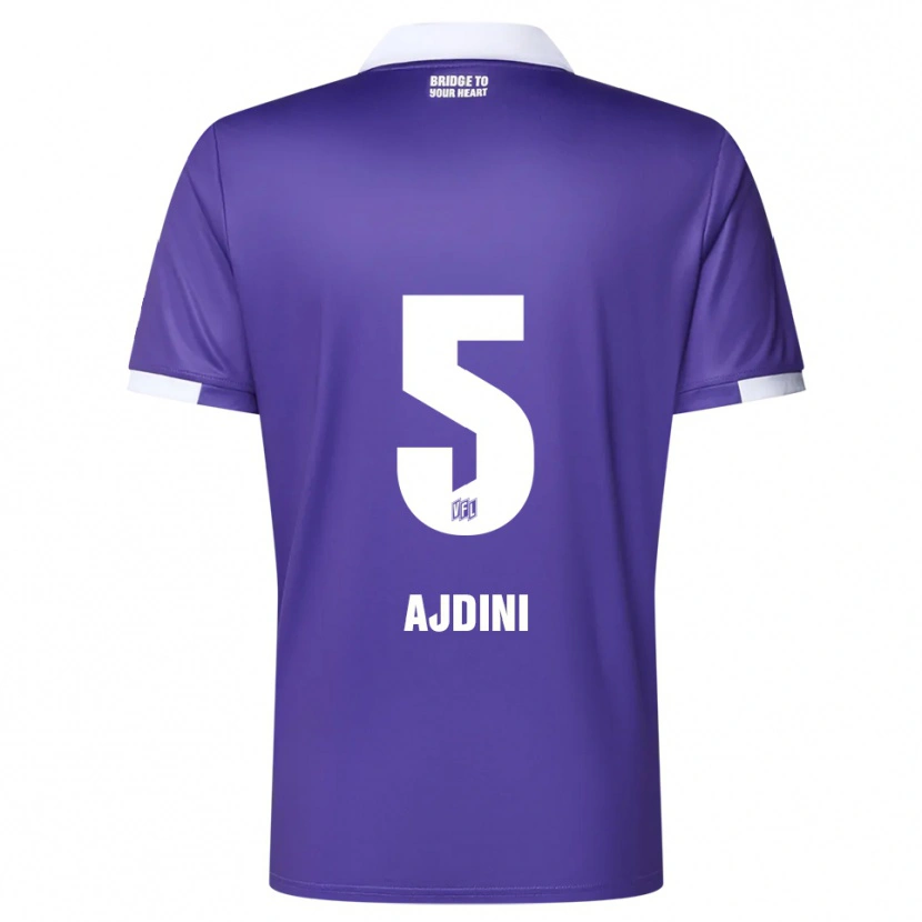 Danxen Men Bashkim Ajdini #5 Purple White Home Jersey 2025/26 T-Shirt