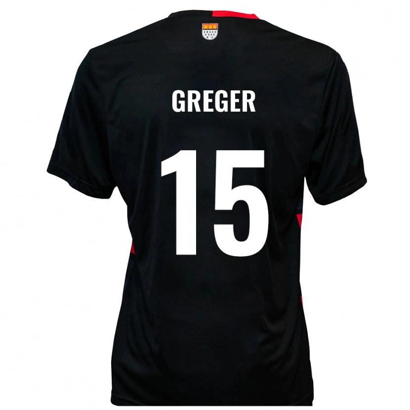 Danxen Men Christoph Greger #15 Black Red Home Jersey 2025/26 T-Shirt