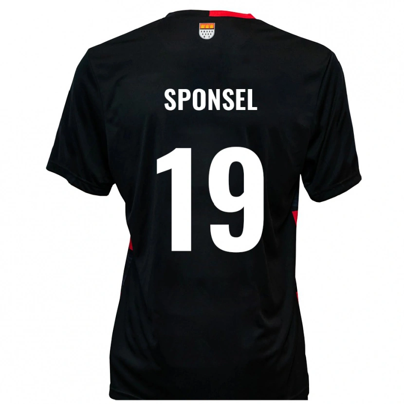 Danxen Men Meiko Sponsel #19 Black Red Home Jersey 2025/26 T-Shirt