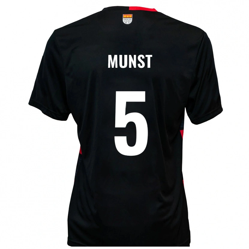 Danxen Men Leonhard Münst #5 Black Red Home Jersey 2025/26 T-Shirt