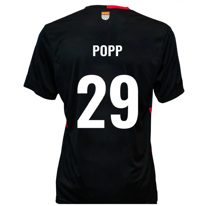 Danxen Men Leander Popp #29 Black Red Home Jersey 2025/26 T-Shirt