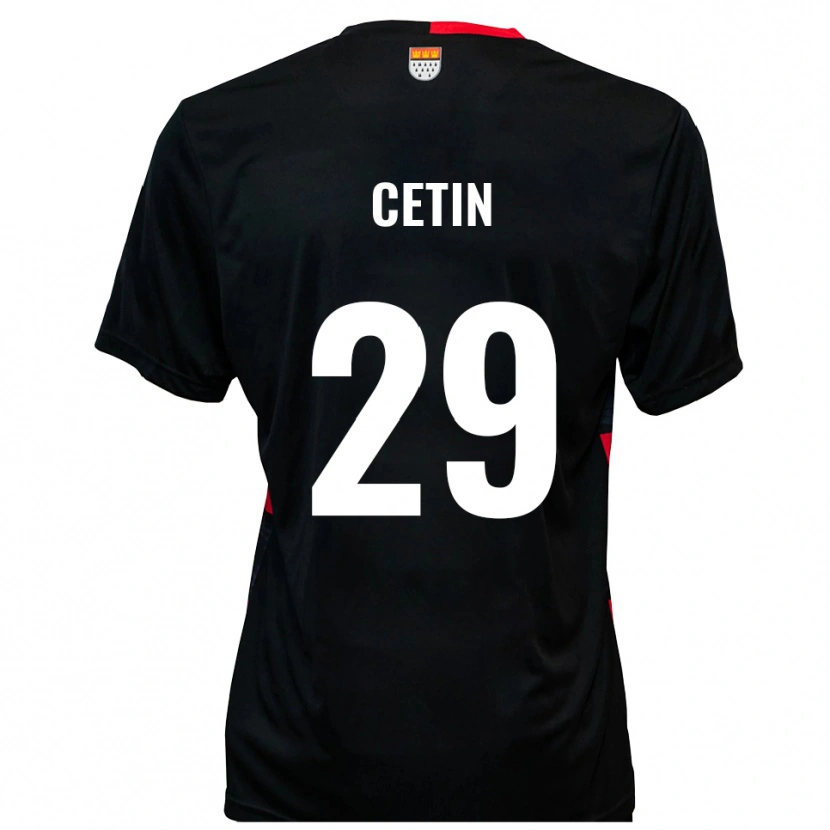 Danxen Men Erkan Cetin #29 Black Red Home Jersey 2025/26 T-Shirt