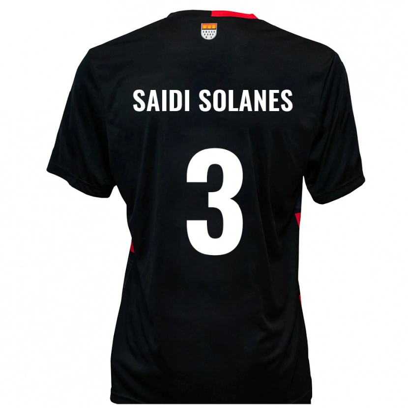 Danxen Men Maruan Saidi Solanes #3 Black Red Home Jersey 2025/26 T-Shirt