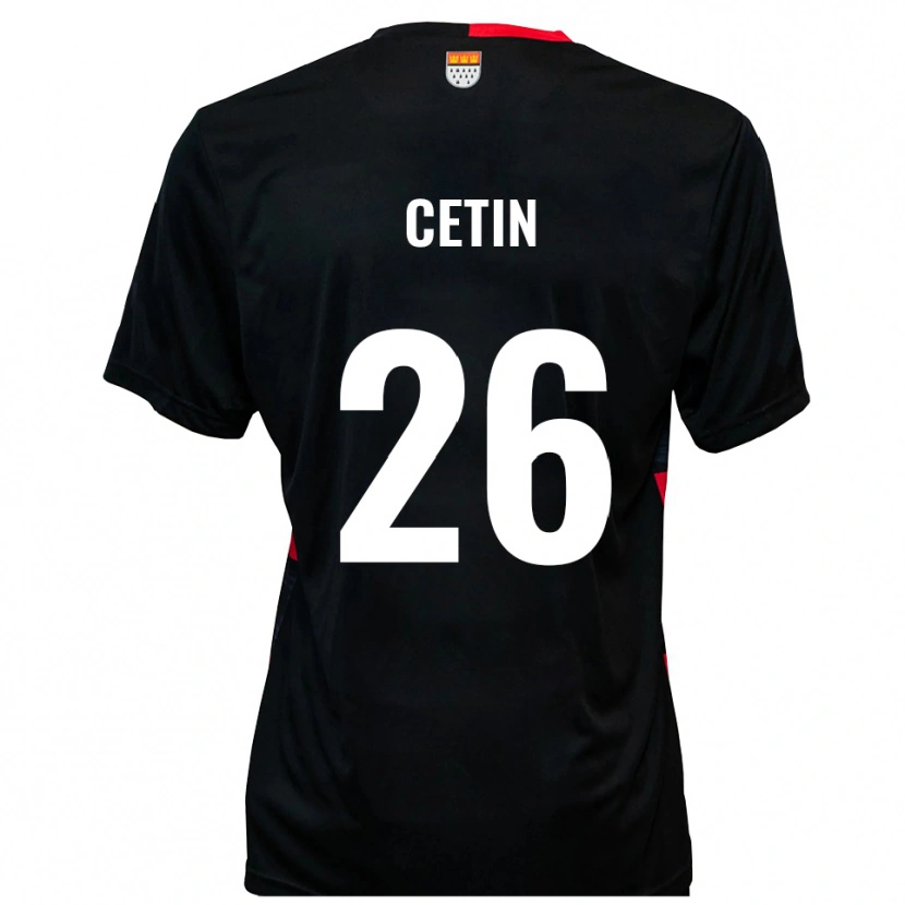 Danxen Men Serkan Cetin #26 Black Red Home Jersey 2025/26 T-Shirt