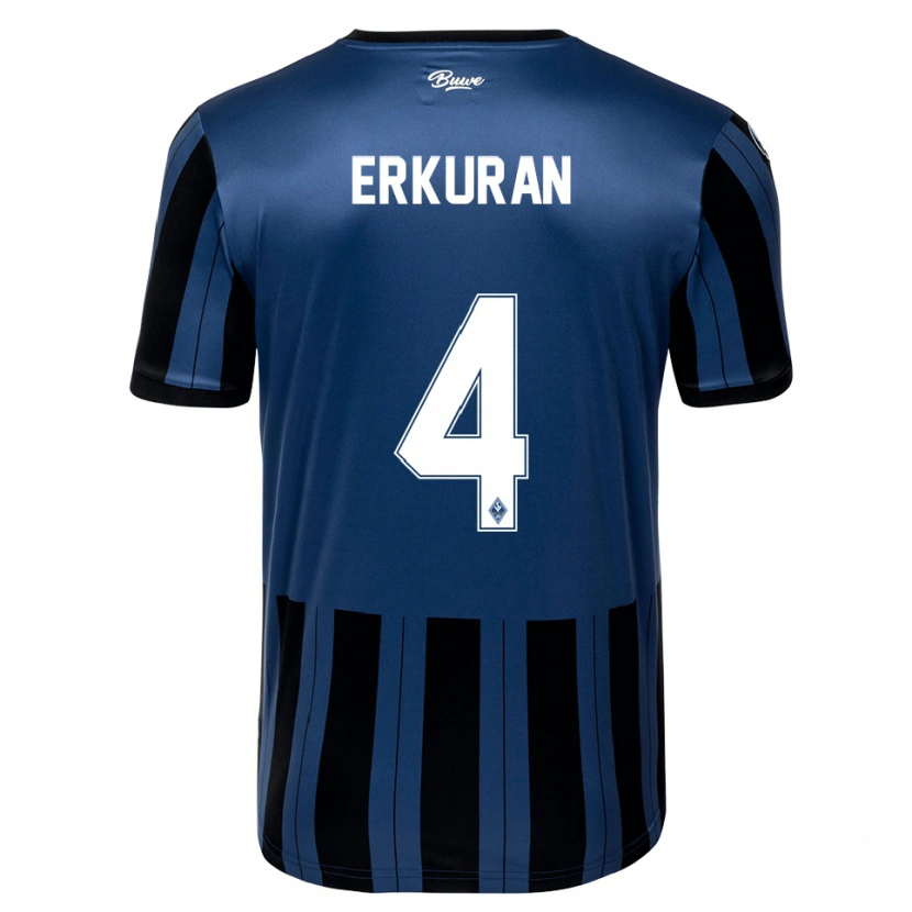 Danxen Men Emirhan Erkuran #4 Blue Gray Black Home Jersey 2025/26 T-Shirt