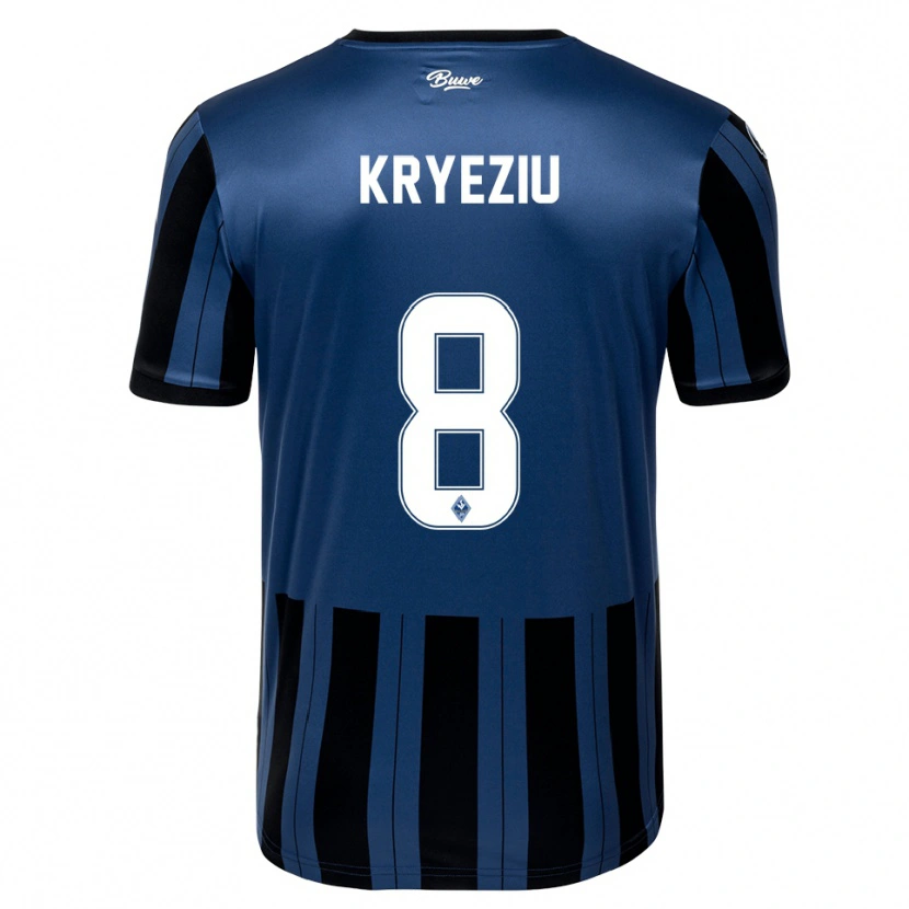 Danxen Men Denis Kryeziu #8 Blue Gray Black Home Jersey 2025/26 T-Shirt