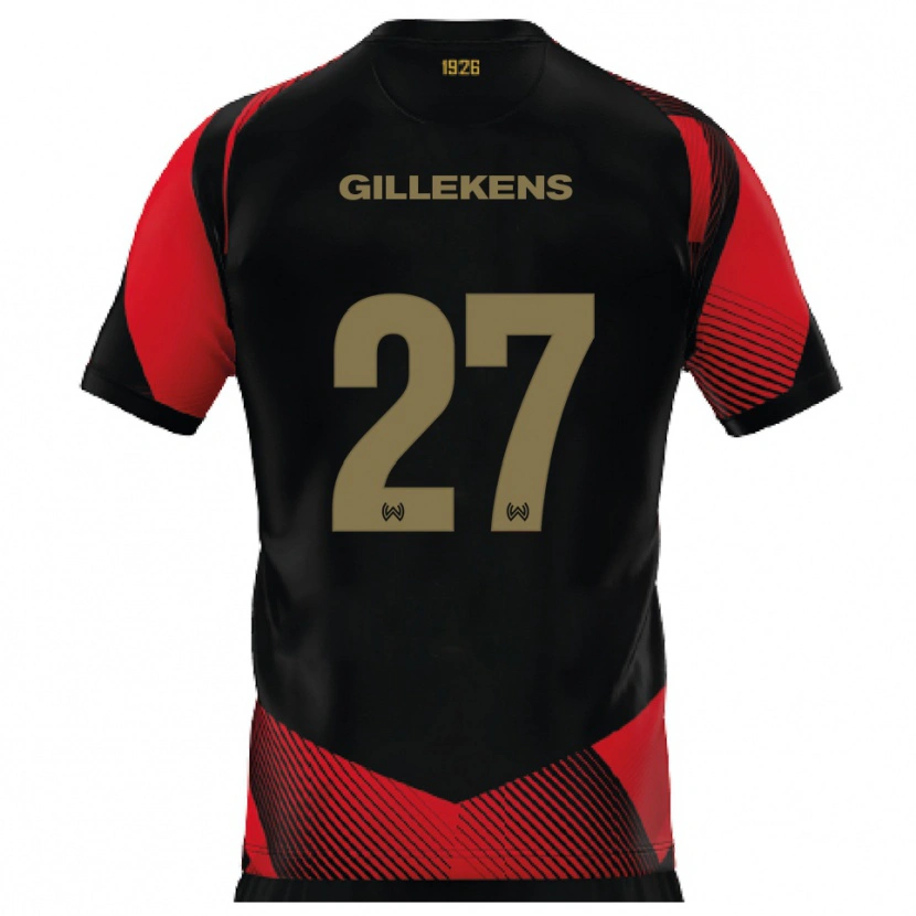 Danxen Men Jordy Gillekens #27 Black Red Home Jersey 2025/26 T-Shirt