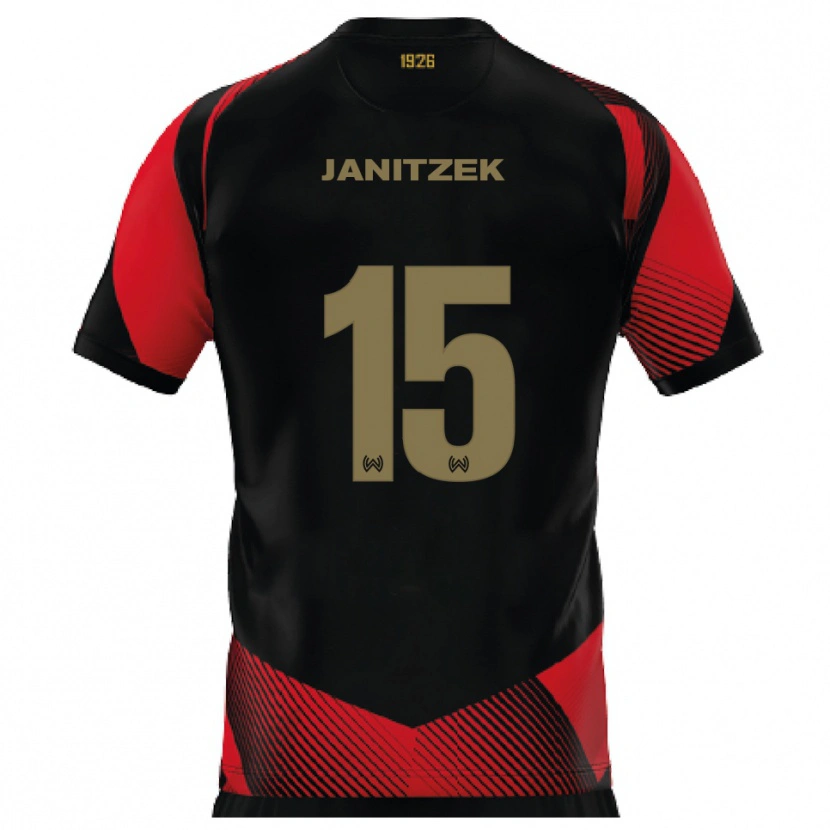 Danxen Men Justin Janitzek #15 Black Red Home Jersey 2025/26 T-Shirt