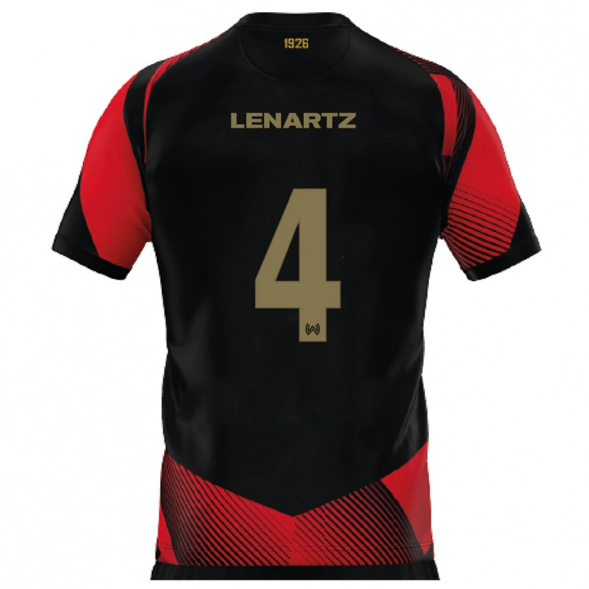 Danxen Men Oskar Lenartz #4 Black Red Home Jersey 2025/26 T-Shirt