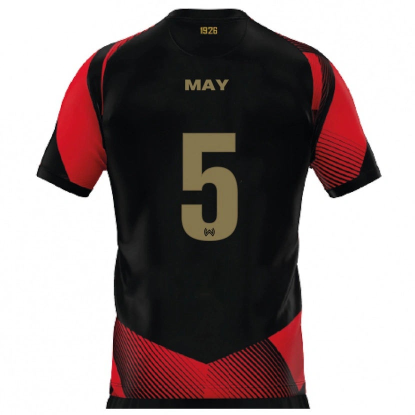 Danxen Men Niklas May #5 Black Red Home Jersey 2025/26 T-Shirt