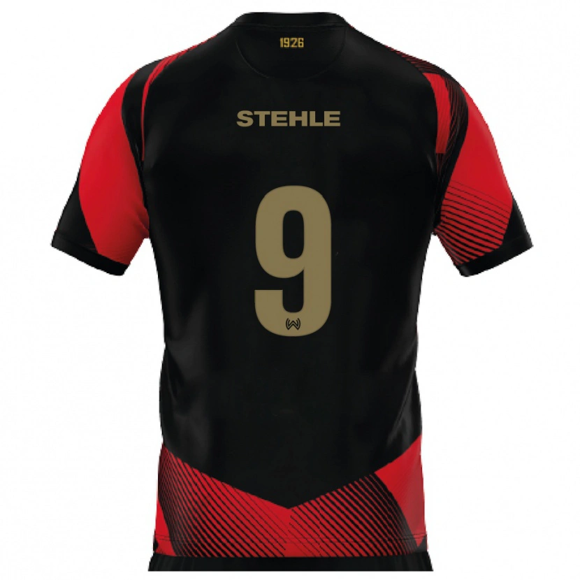 Danxen Men Simon Stehle #9 Black Red Home Jersey 2025/26 T-Shirt