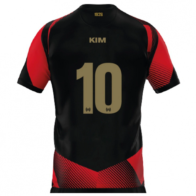 Danxen Men Sun-Kil Kim #10 Black Red Home Jersey 2025/26 T-Shirt