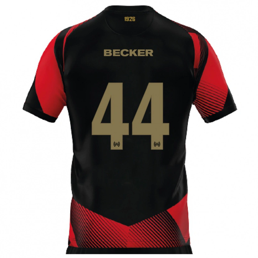 Danxen Men Jan Becker #44 Black Red Home Jersey 2025/26 T-Shirt