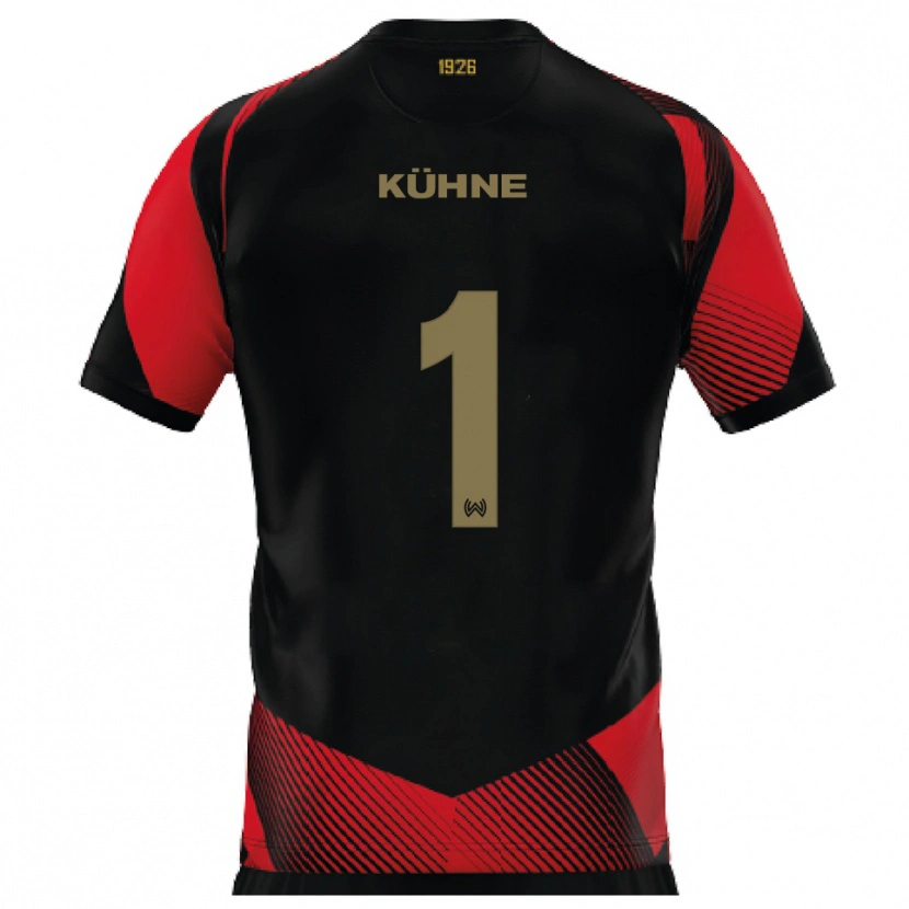 Danxen Men Lars Kühne #1 Black Red Home Jersey 2025/26 T-Shirt
