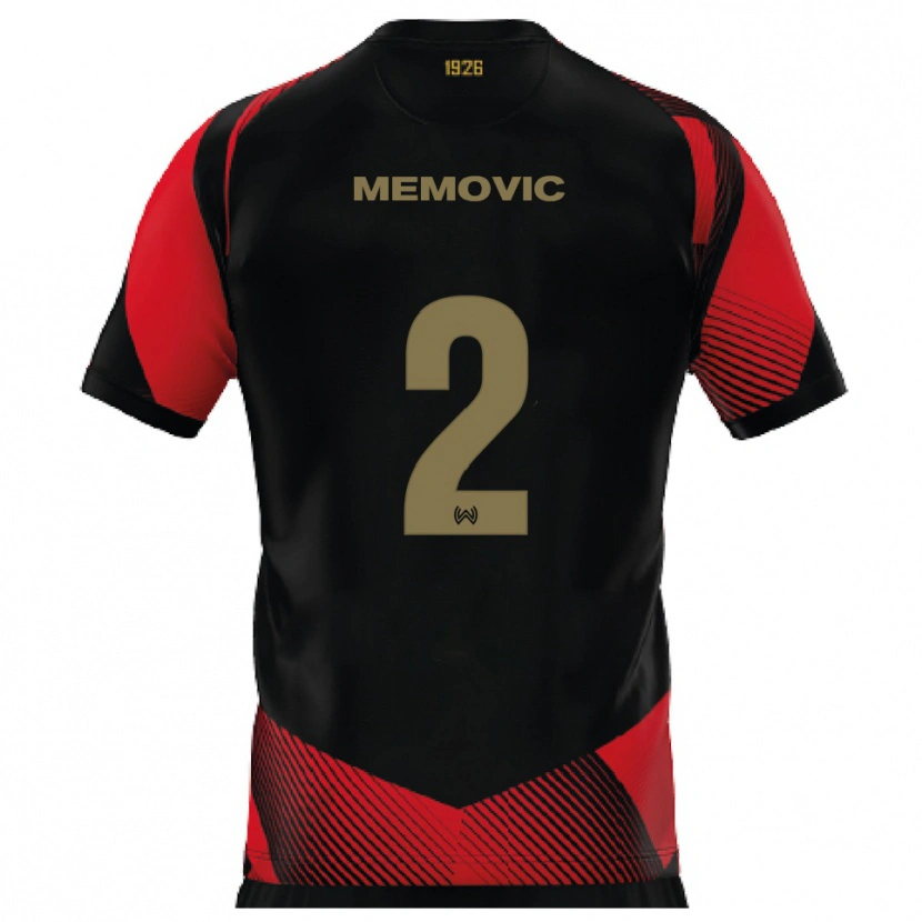 Danxen Men Daris Memovic #2 Black Red Home Jersey 2025/26 T-Shirt