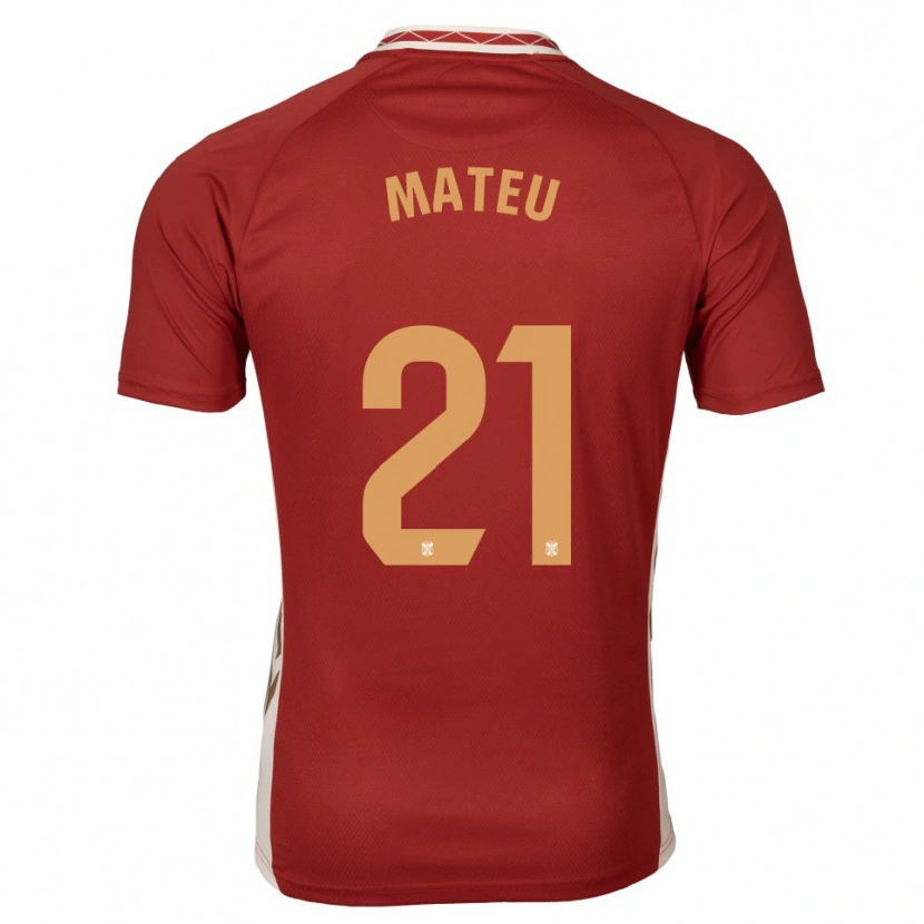 Danxen Men Marc Mateu #21 Burgundy Gold Away Jersey 2025/26 T-Shirt