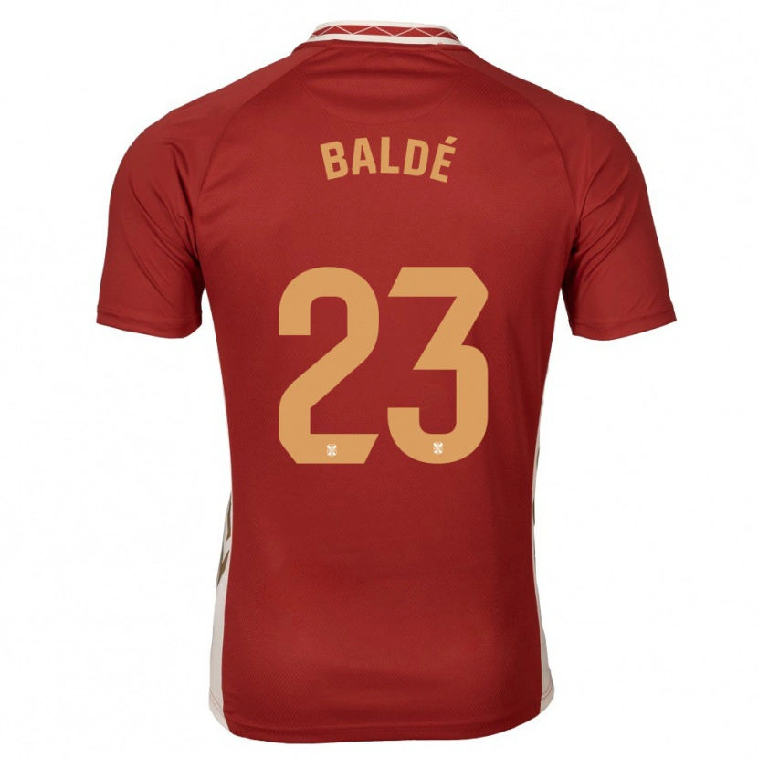 Danxen Men Ibrahim Baldé #23 Burgundy Gold Away Jersey 2025/26 T-Shirt