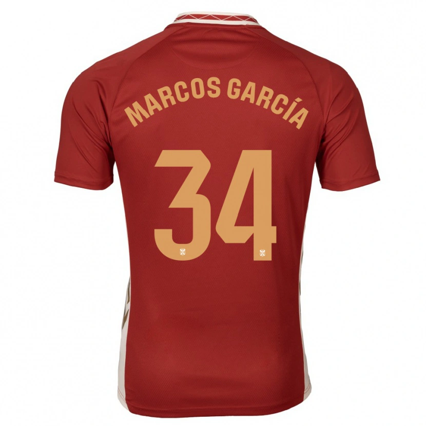 Danxen Men Marcos García #34 Burgundy Gold Away Jersey 2025/26 T-Shirt