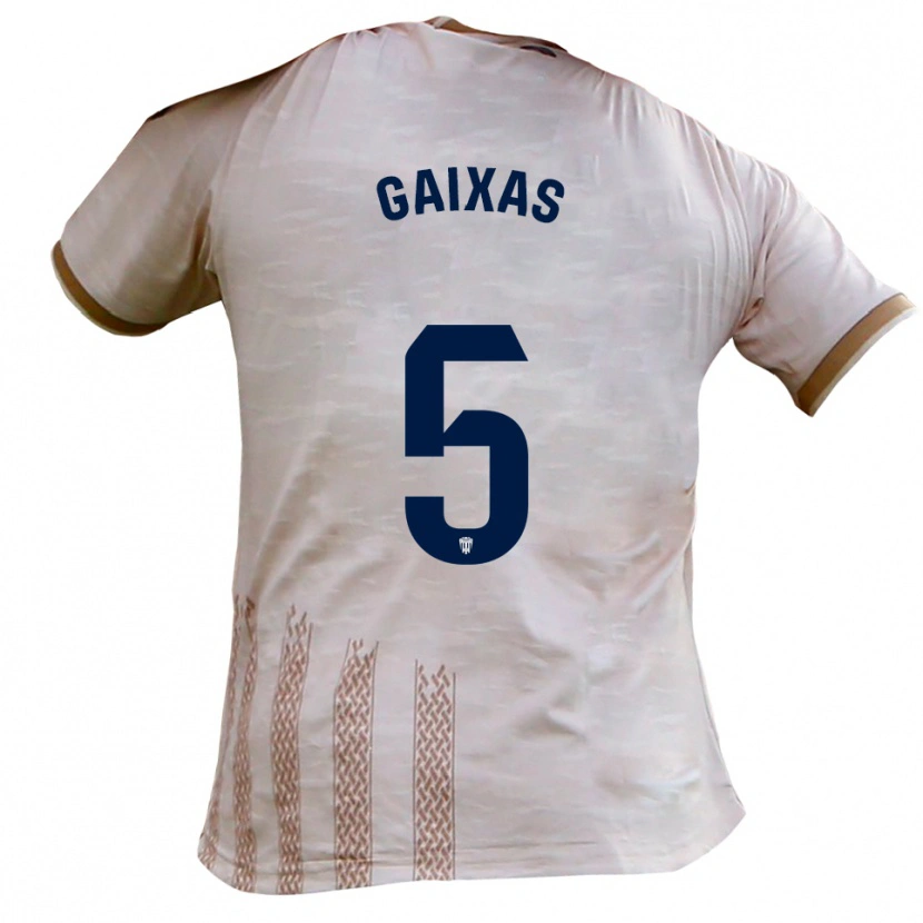 Danxen Men Arnau Gaixas #5 Off-White Brown Away Jersey 2025/26 T-Shirt