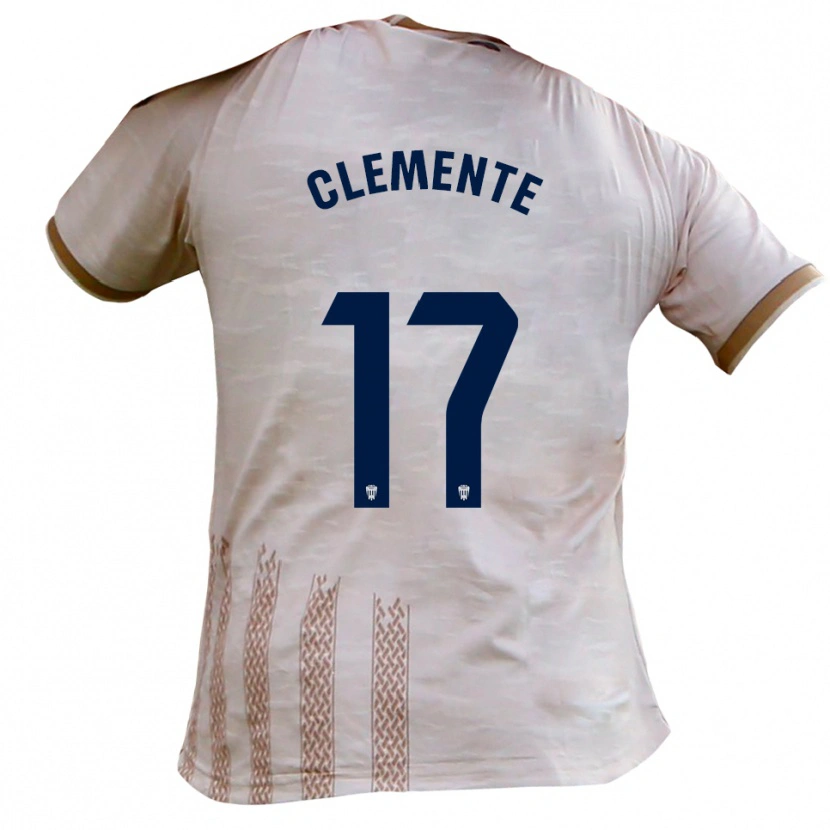 Danxen Men Jesús Clemente #17 Off-White Brown Away Jersey 2025/26 T-Shirt
