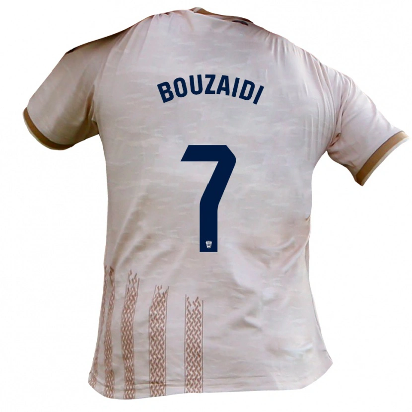 Danxen Men Simo Bouzaidi #7 Off-White Brown Away Jersey 2025/26 T-Shirt