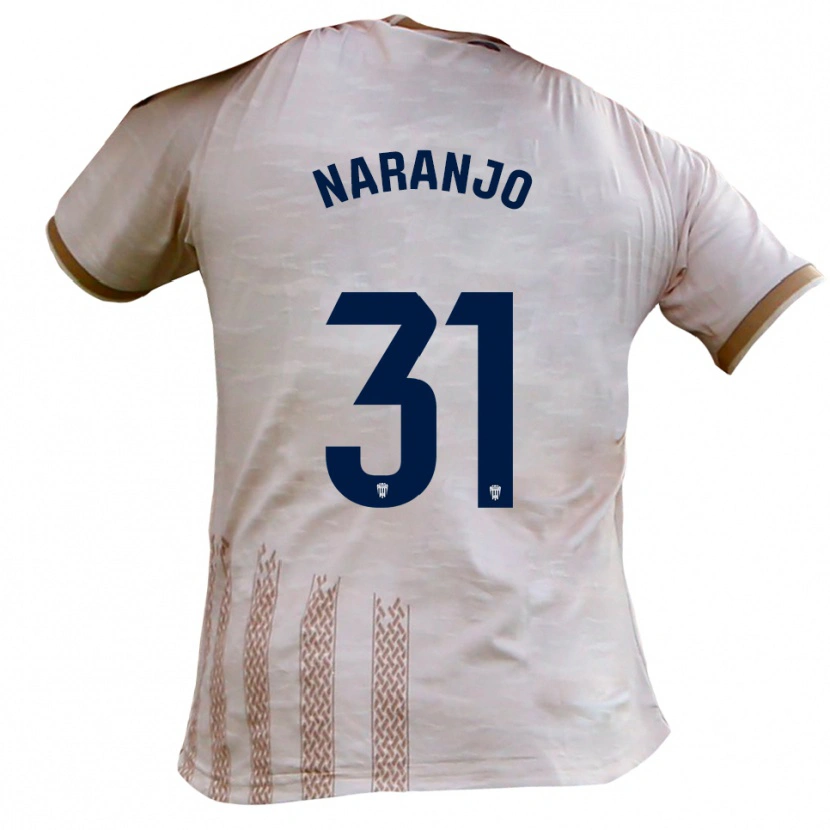 Danxen Men David Naranjo #31 Off-White Brown Away Jersey 2025/26 T-Shirt