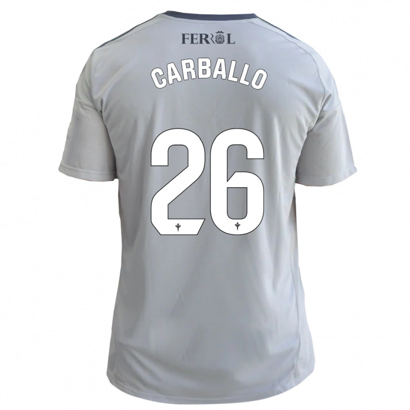 Danxen Men David Carballo #26 Gray Silver Away Jersey 2025/26 T-Shirt