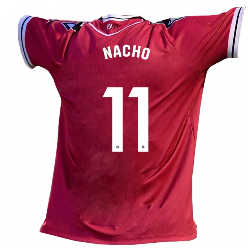 Danxen Men Nacho Sánchez #11 Burgundy Black Away Jersey 2025/26 T-Shirt