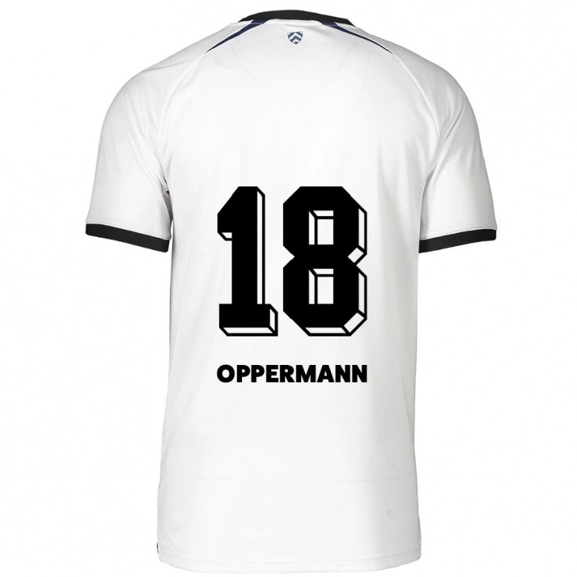 Danxen Men Leo Oppermann #18 White Black Away Jersey 2025/26 T-Shirt