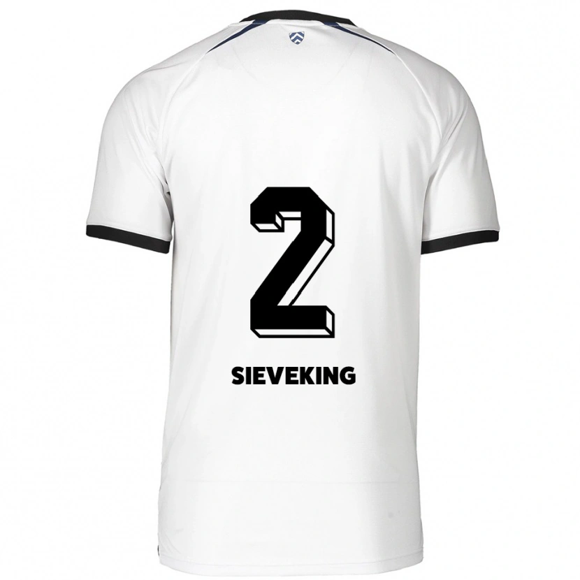 Danxen Men Antonio Sieveking #2 White Black Away Jersey 2025/26 T-Shirt