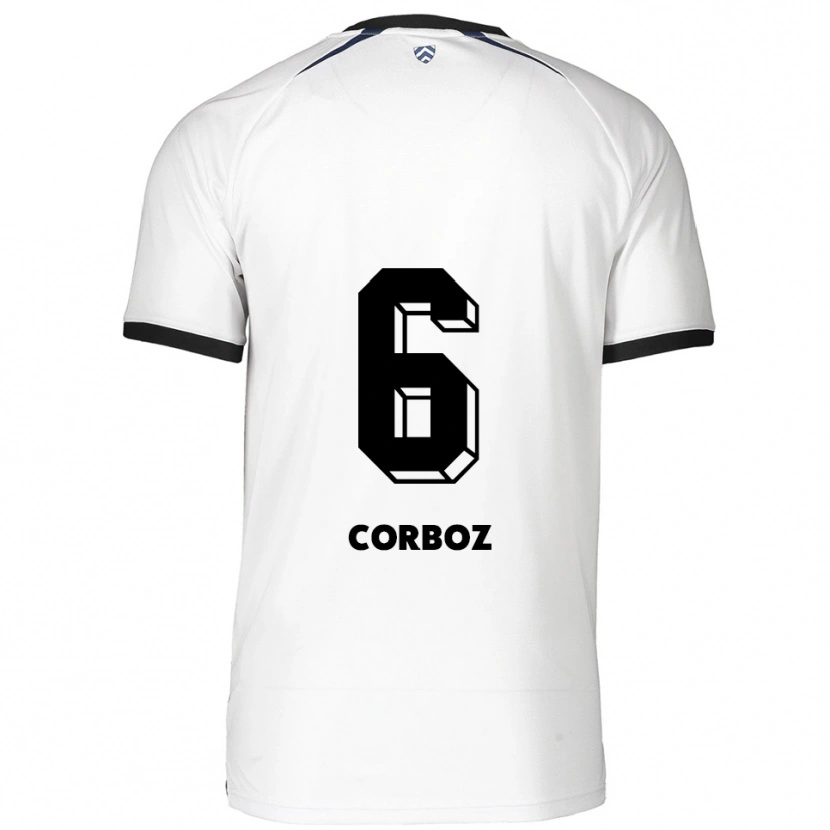 Danxen Men Mael Corboz #6 White Black Away Jersey 2025/26 T-Shirt