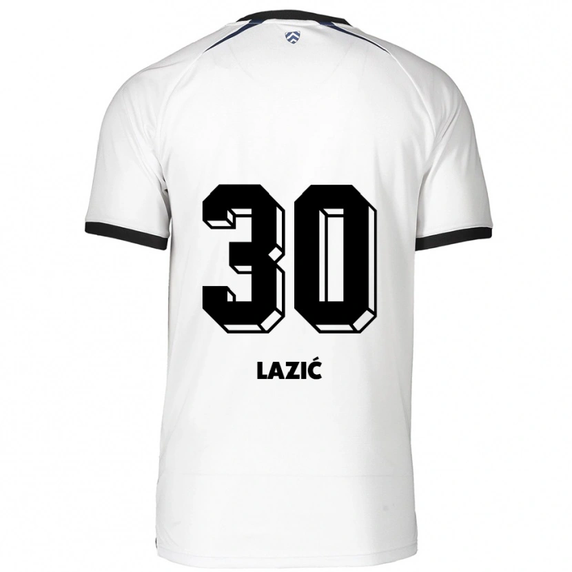 Danxen Men Kristina Lazić #30 White Black Away Jersey 2025/26 T-Shirt