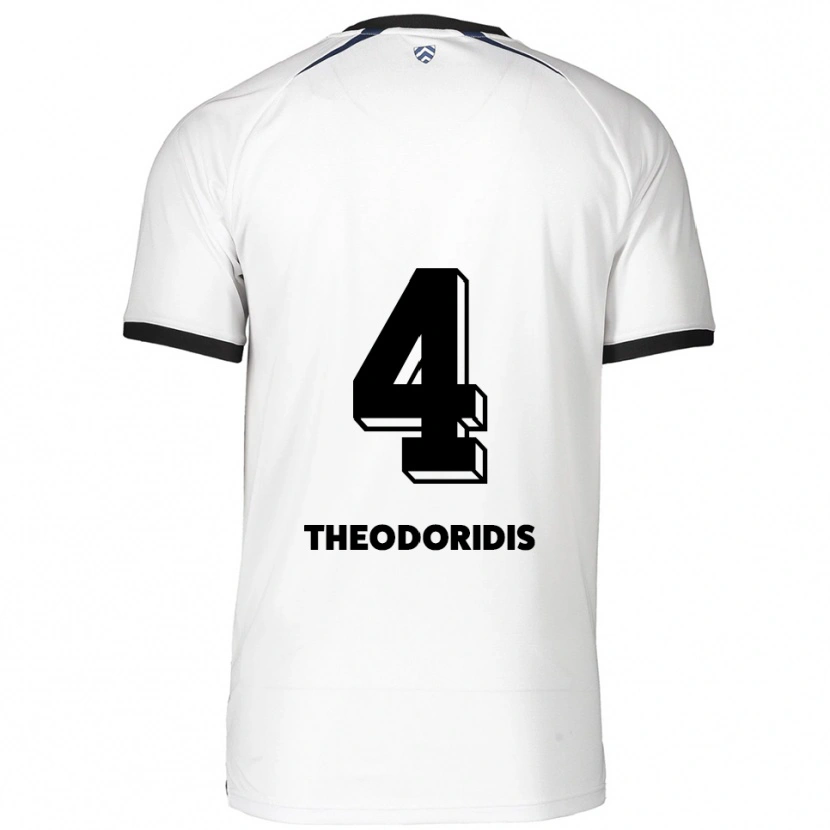 Danxen Men Christos Theodoridis #4 White Black Away Jersey 2025/26 T-Shirt