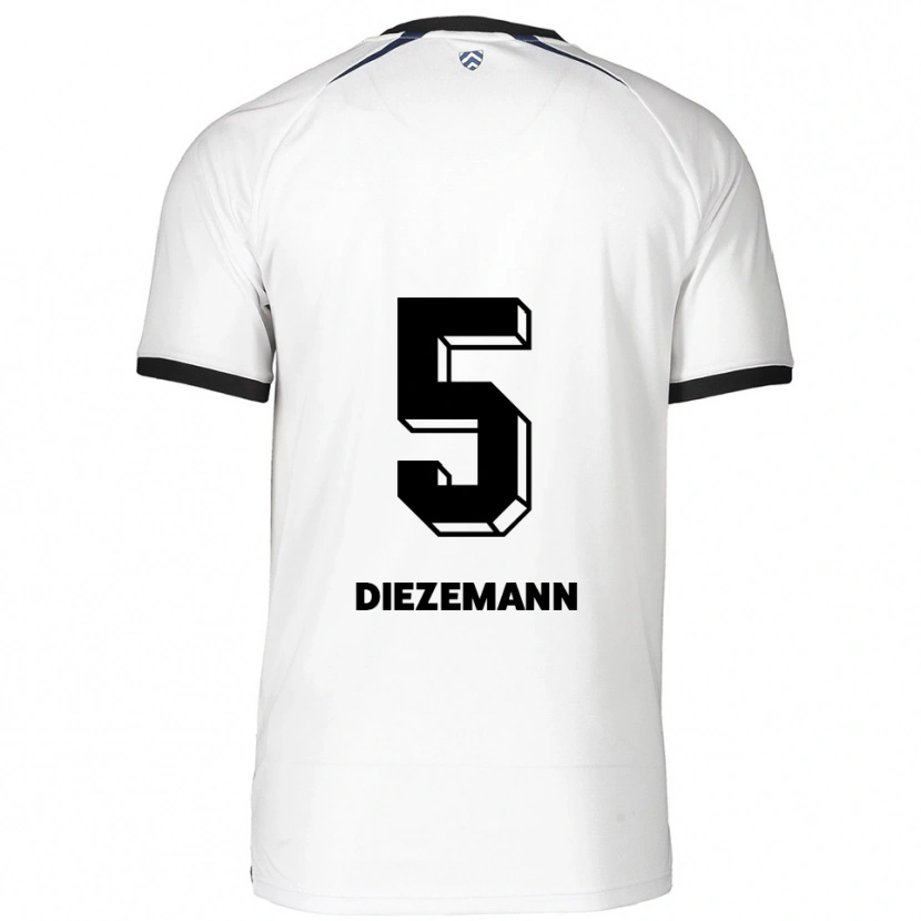 Danxen Men Yoost Diezemann #5 White Black Away Jersey 2025/26 T-Shirt