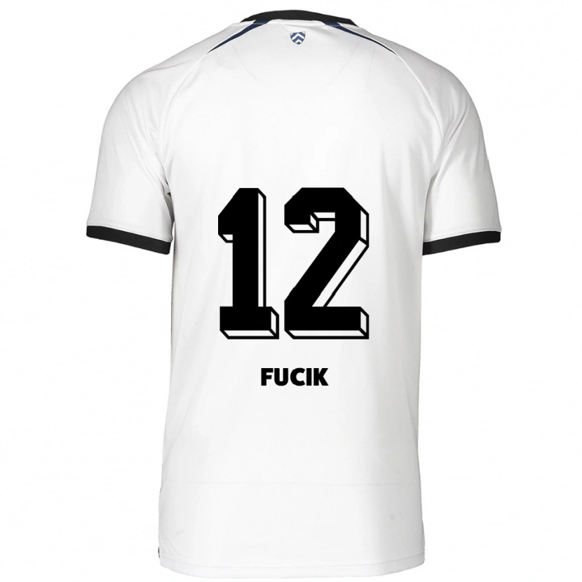 Danxen Men Miles Fucik #12 White Black Away Jersey 2025/26 T-Shirt