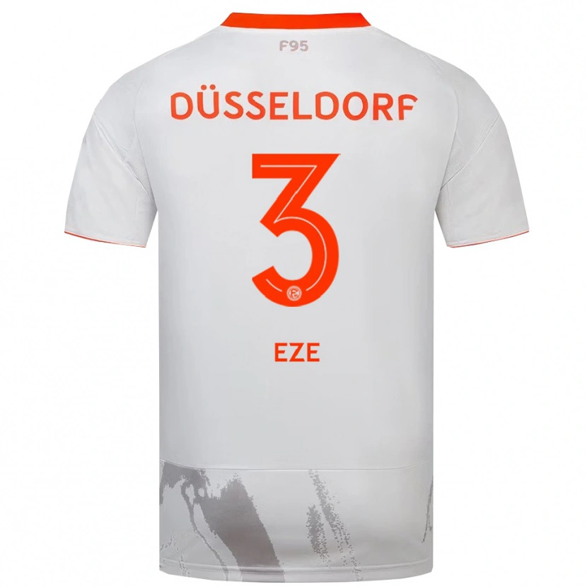 Danxen Men Ben Eze #3 White Orange Away Jersey 2025/26 T-Shirt