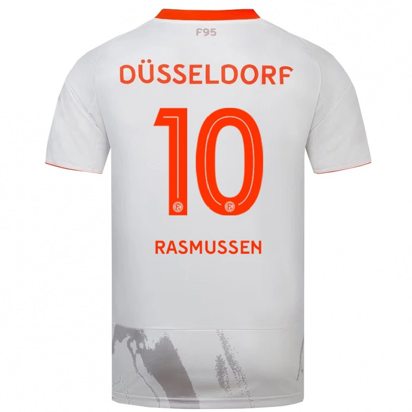 Danxen Men Christian Rasmussen #10 White Orange Away Jersey 2025/26 T-Shirt