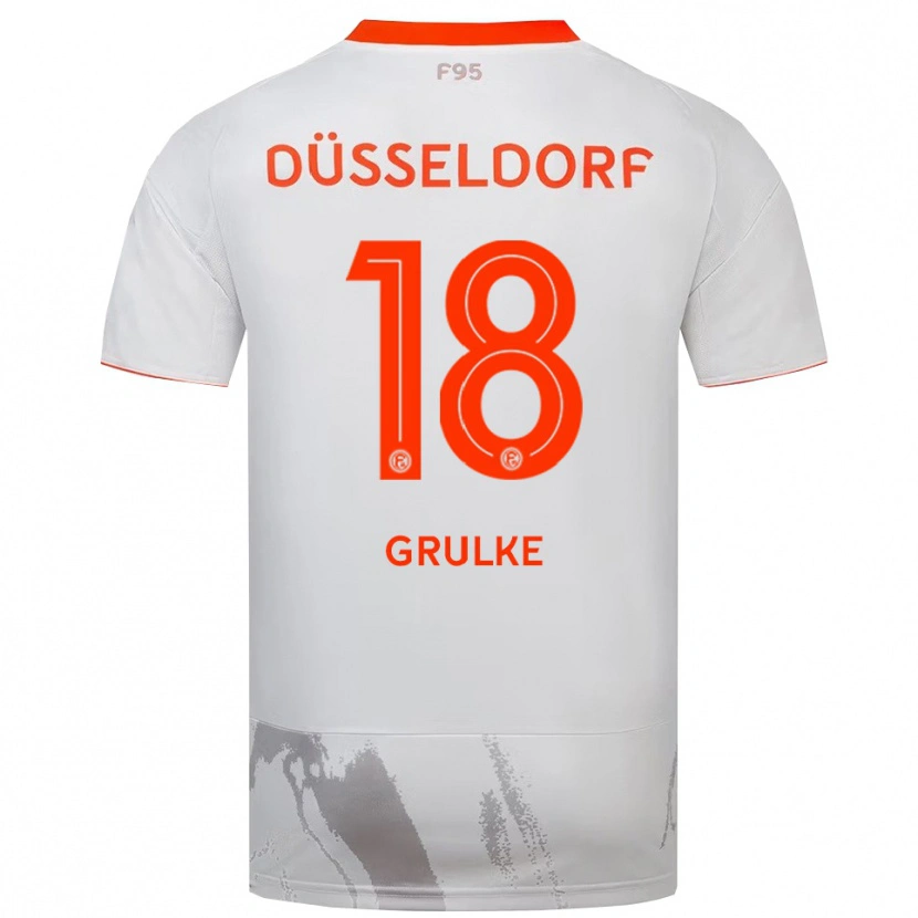 Danxen Men Tobias Grulke #18 White Orange Away Jersey 2025/26 T-Shirt