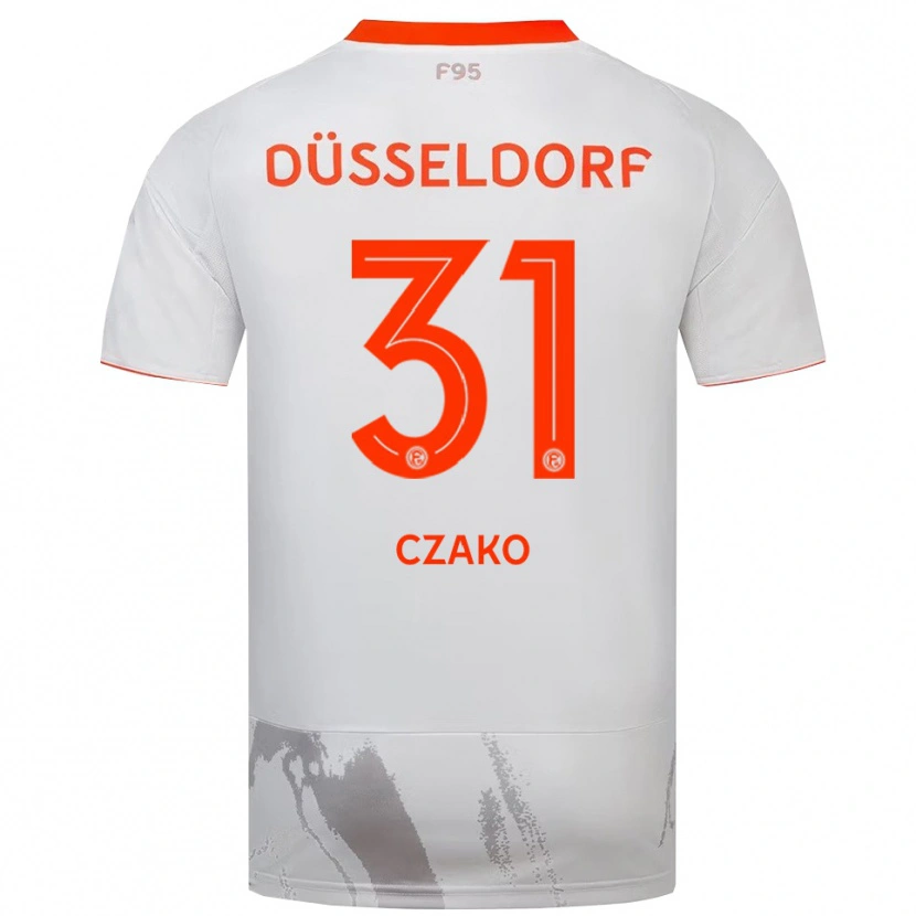 Danxen Men Milán Czakó #31 White Orange Away Jersey 2025/26 T-Shirt